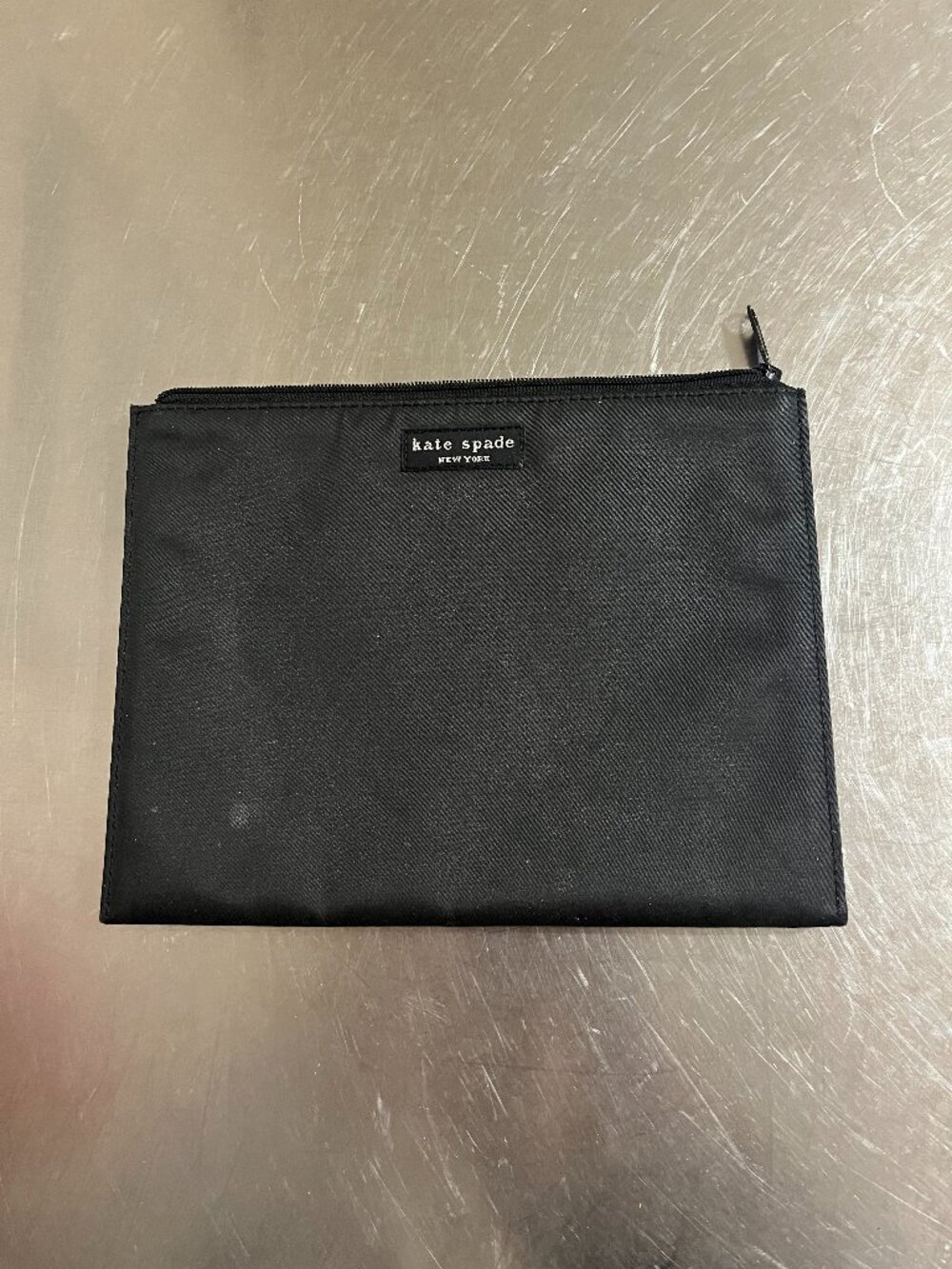 KATE SPADE Black Nylon Cosmetic Pouch Clutch